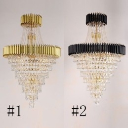 Moderne kristallen hanglamp kegelvormige plafondlamp