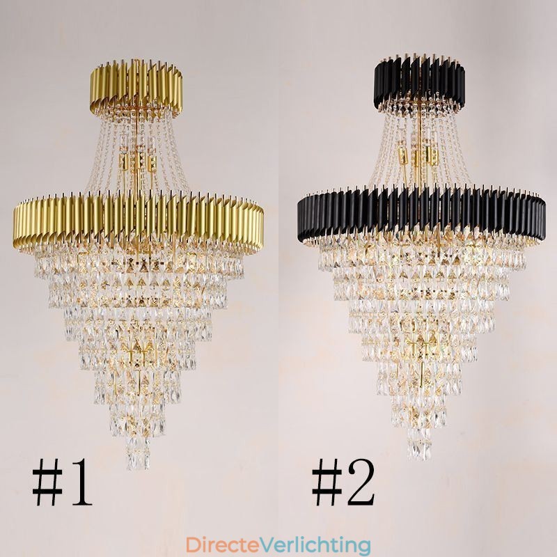 Moderne kristallen hanglamp kegelvormige plafondlamp