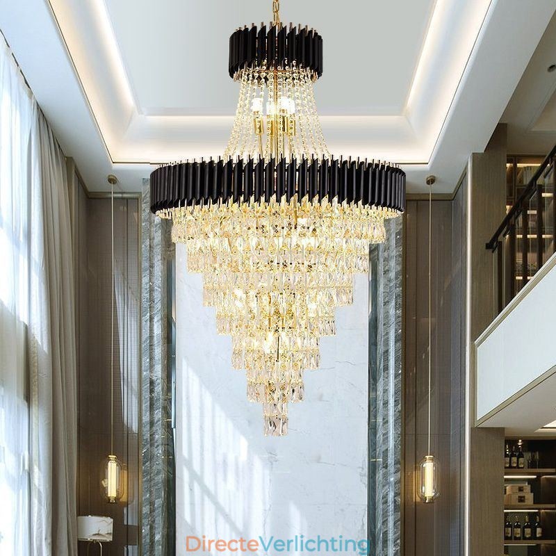 Moderne kristallen hanglamp kegelvormige plafondlamp