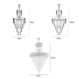Moderne kristallen hanglamp kegelvormige plafondlamp