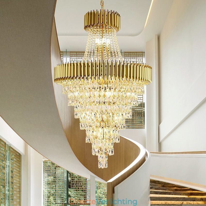 Moderne kristallen hanglamp kegelvormige plafondlamp