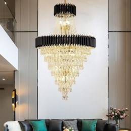 Moderne kristallen hanglamp kegelvormige plafondlamp