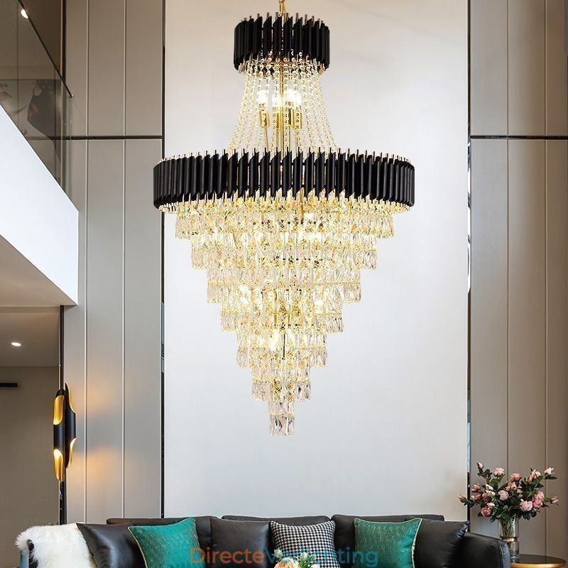Moderne kristallen hanglamp kegelvormige plafondlamp