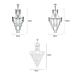 Europese Kristallen Hanglamp Conische Hanglamp