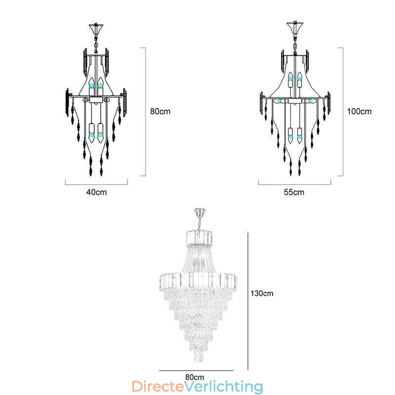 Europese Kristallen Hanglamp Conische Hanglamp