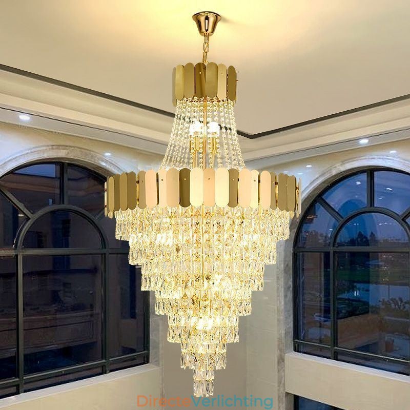 Europese Kristallen Hanglamp Conische Hanglamp