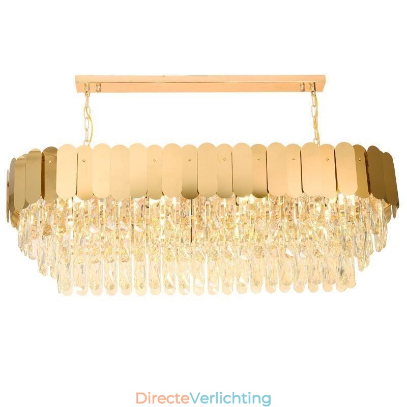 Kristallen hanglamp Luxe ovale plafondlamp