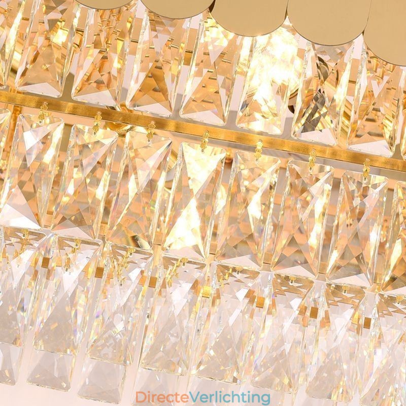 Kristallen hanglamp Luxe ovale plafondlamp