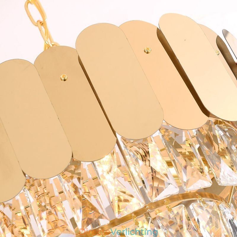 Kristallen hanglamp Luxe ovale plafondlamp