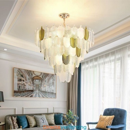 Kristallen elegante blad hanglamp plafond hanglamp Kristallen elegante blad hanglamp plafond hanglamp
