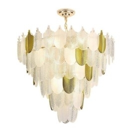 Kristallen elegante blad hanglamp plafond hanglamp