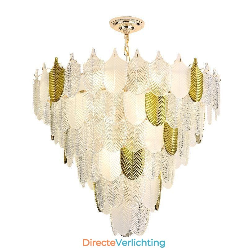 Kristallen elegante blad hanglamp plafond hanglamp