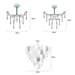 Kristallen elegante blad hanglamp plafond hanglamp