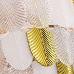 Kristallen elegante blad hanglamp plafond hanglamp