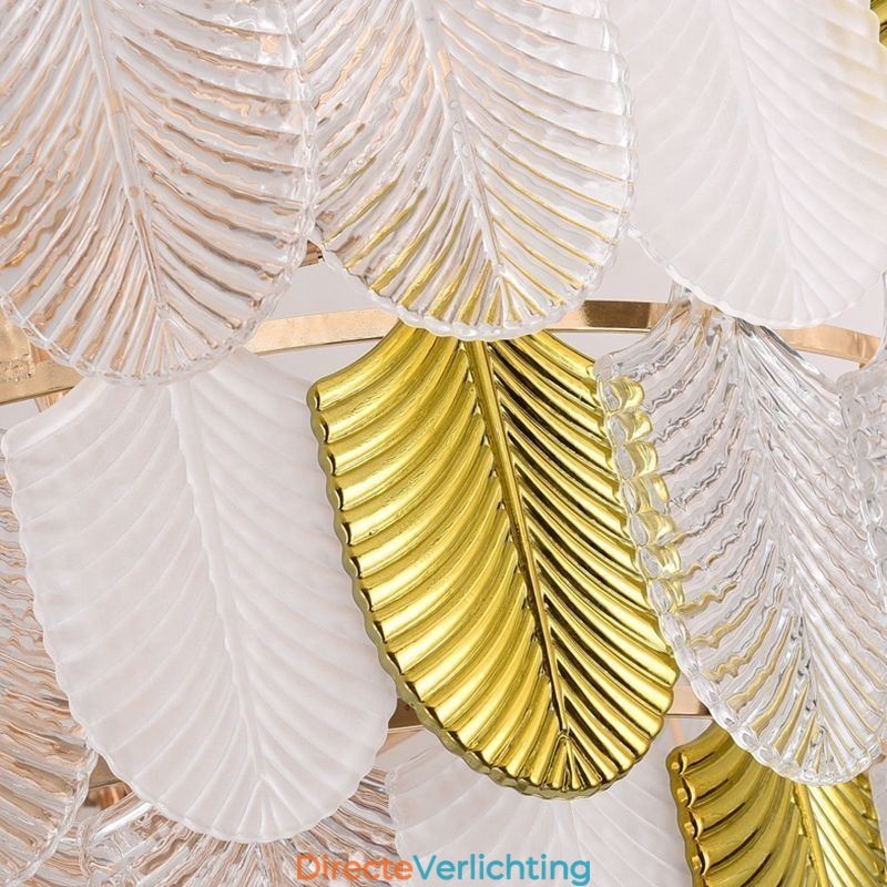 Kristallen elegante blad hanglamp plafond hanglamp