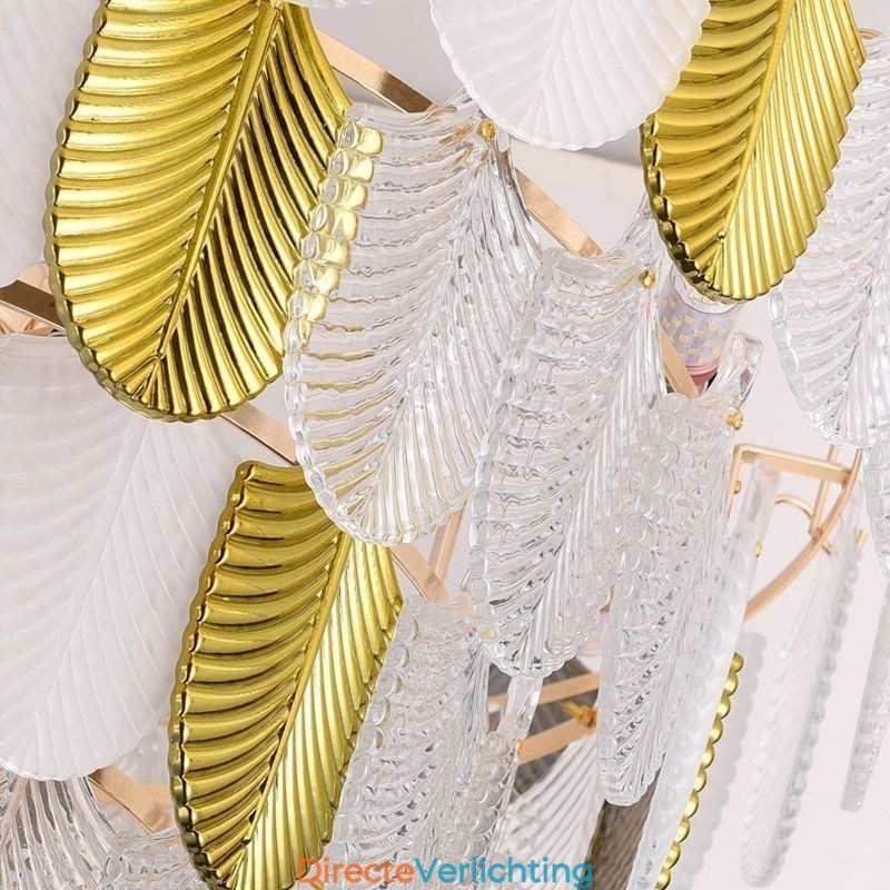 Kristallen elegante blad hanglamp plafond hanglamp