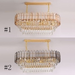 Moderne kristallen hanglamp Luxe ovale plafondlamp