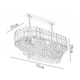 Moderne kristallen hanglamp Luxe ovale plafondlamp