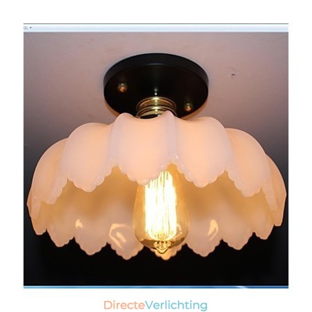 Imitatie Jade Glas Retro 1 Kop Lotus Plafondlamp Imitatie Jade Glas Retro 1 Kop Lotus Plafondlamp