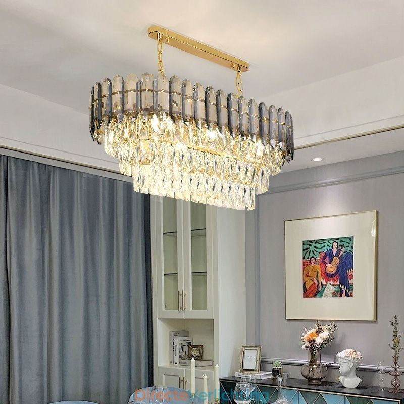 Moderne kristallen hanglamp Luxe ovale plafondlamp