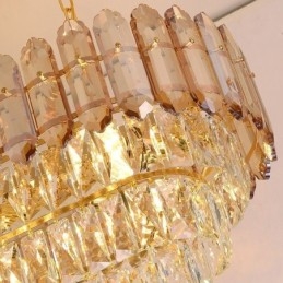 Moderne kristallen hanglamp Luxe ovale plafondlamp