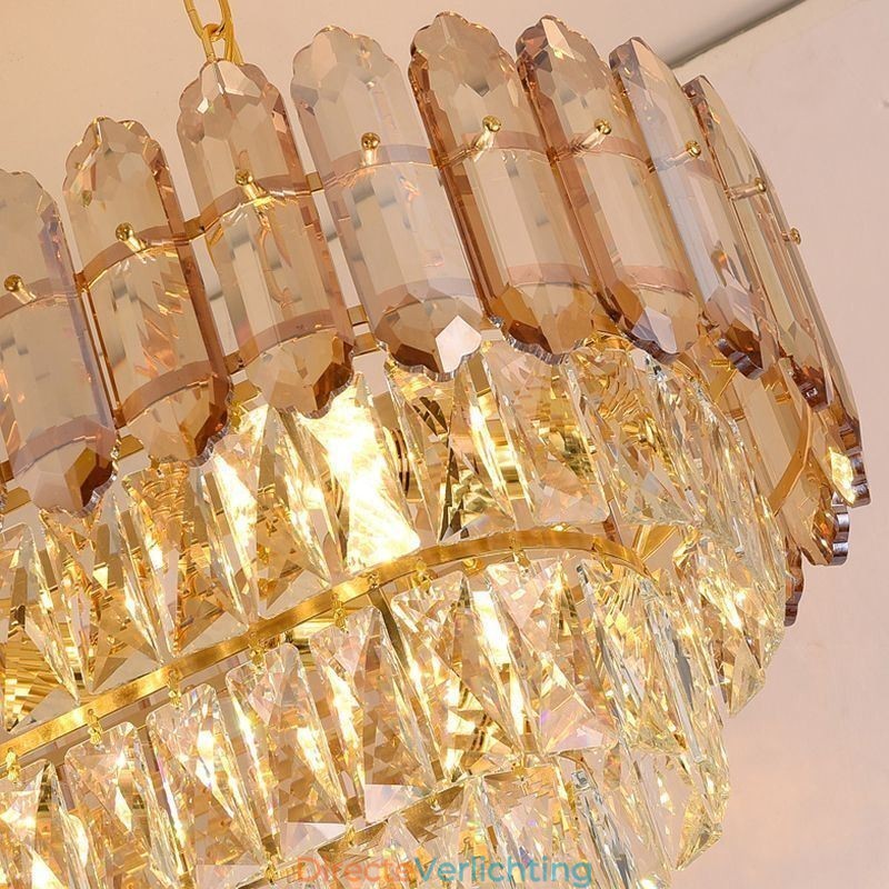 Moderne kristallen hanglamp Luxe ovale plafondlamp