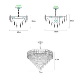 Moderne kristallen hanglamp plafondverlichtingsarmatuur