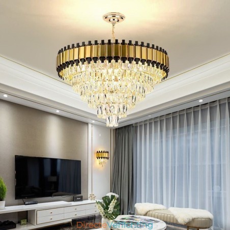 Luxe kristallen hanglamp ronde plafondverlichting Luxe kristallen hanglamp ronde plafondverlichting