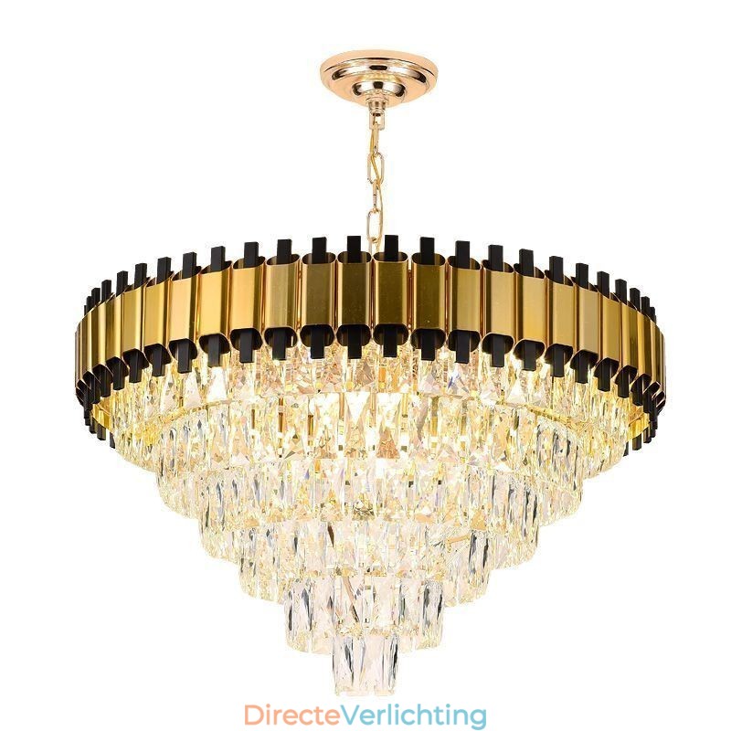 Luxe kristallen hanglamp ronde plafondverlichting