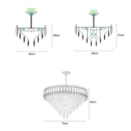 Luxe kristallen hanglamp ronde plafondverlichting