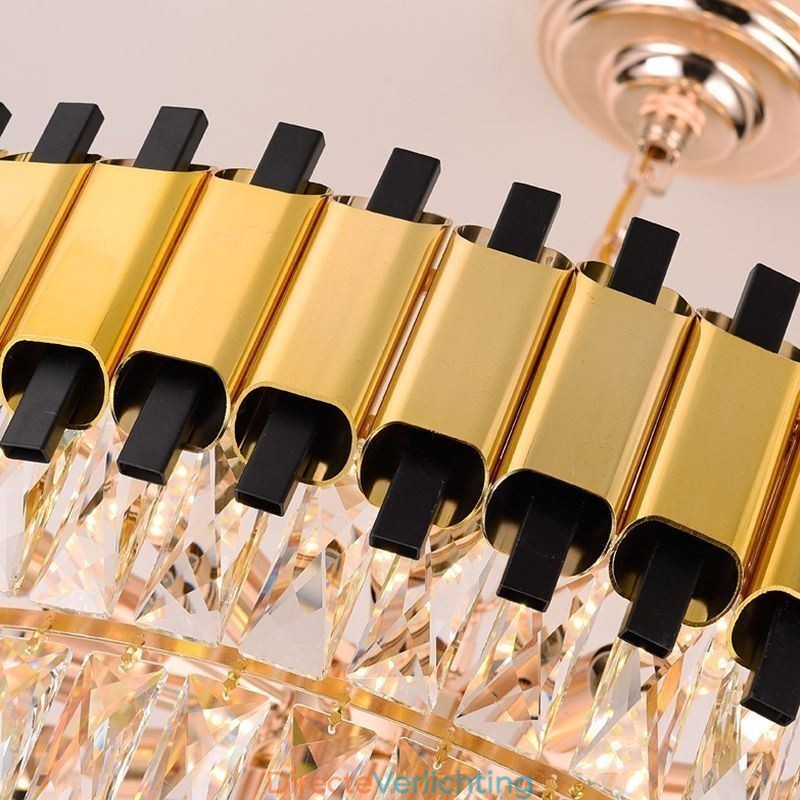 Luxe kristallen hanglamp ronde plafondverlichting