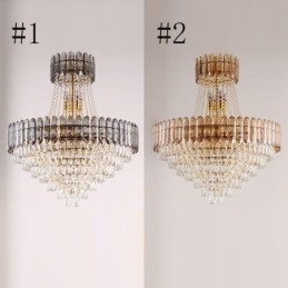 Moderne gouden kristallen hanglamp