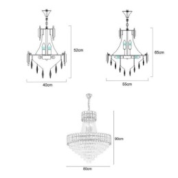 Moderne gouden kristallen hanglamp