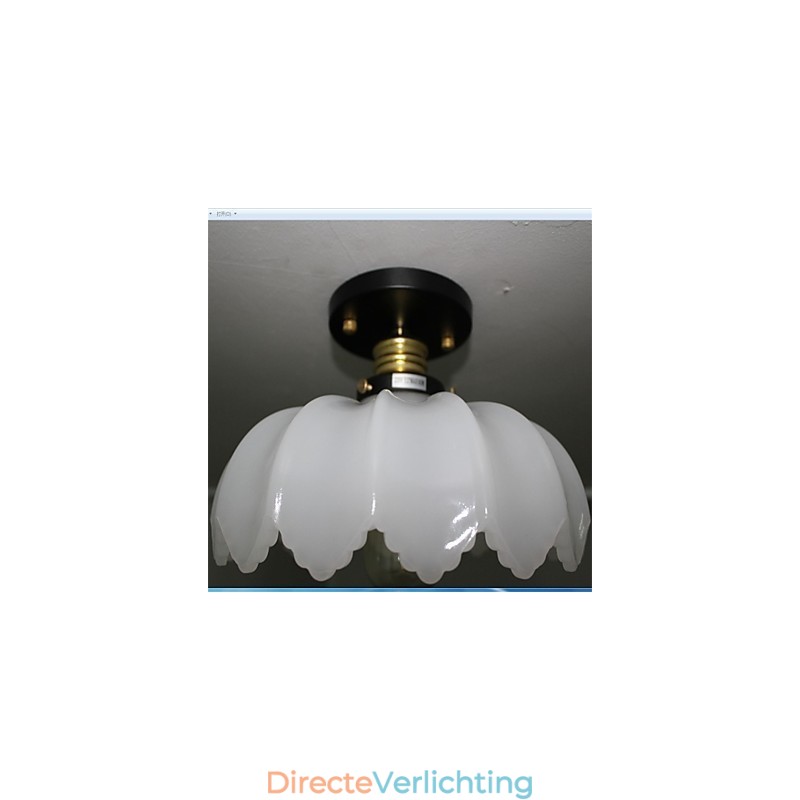 Imitatie Jade Glas Retro 1 Kop Lotus Plafondlamp