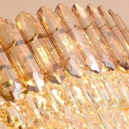 Moderne gouden kristallen hanglamp