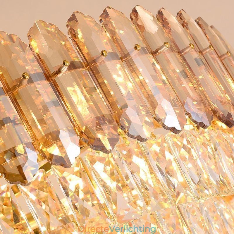 Moderne gouden kristallen hanglamp