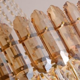 Moderne gouden kristallen hanglamp