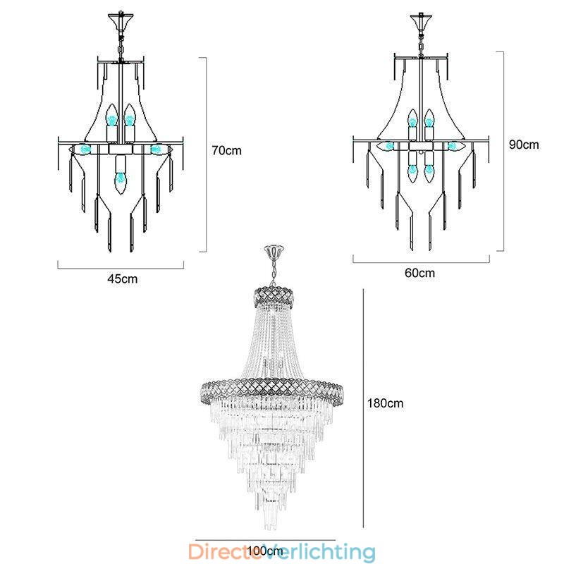 Luxe hanglamp kristal plafondlamp armatuur
