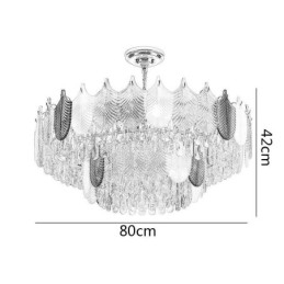Luxe blad hanglamp kristal plafondlamp armatuur