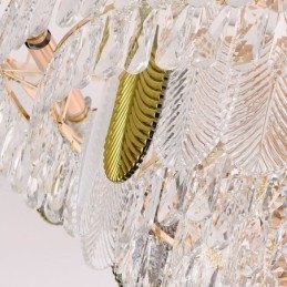 Luxe blad hanglamp kristal plafondlamp armatuur