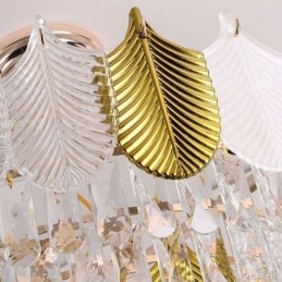 Luxe blad hanglamp kristal plafondlamp armatuur