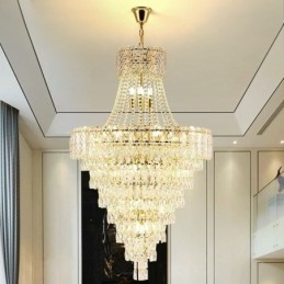 Moderne elegante kristallen hanglamp kegelvormige plafondlamp