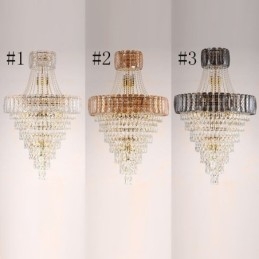 Moderne elegante kristallen hanglamp kegelvormige plafondlamp