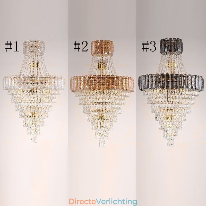 Moderne elegante kristallen hanglamp kegelvormige plafondlamp