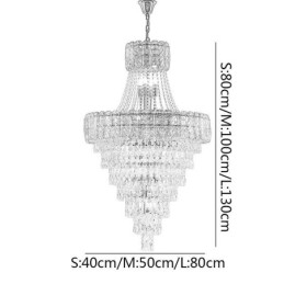 Moderne elegante kristallen hanglamp kegelvormige plafondlamp