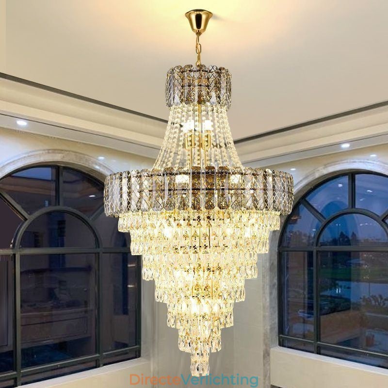 Moderne elegante kristallen hanglamp kegelvormige plafondlamp