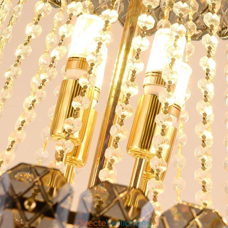 Moderne elegante kristallen hanglamp kegelvormige plafondlamp