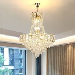 Moderne kristallen hanglamp ronde plafondverlichtingsarmatuur