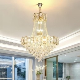 Moderne kristallen hanglamp ronde plafondverlichtingsarmatuur
