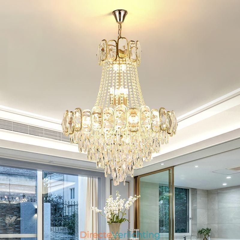 Moderne kristallen hanglamp ronde plafondverlichtingsarmatuur